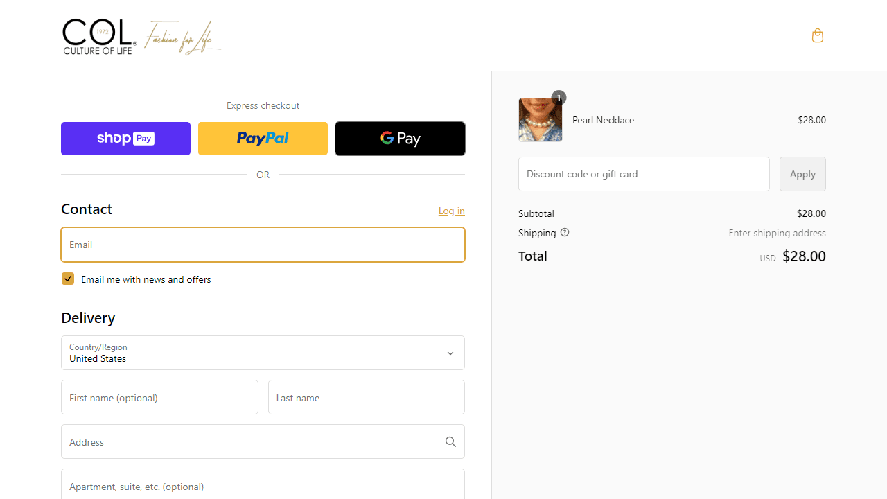 How to apply Col1972 coupon code